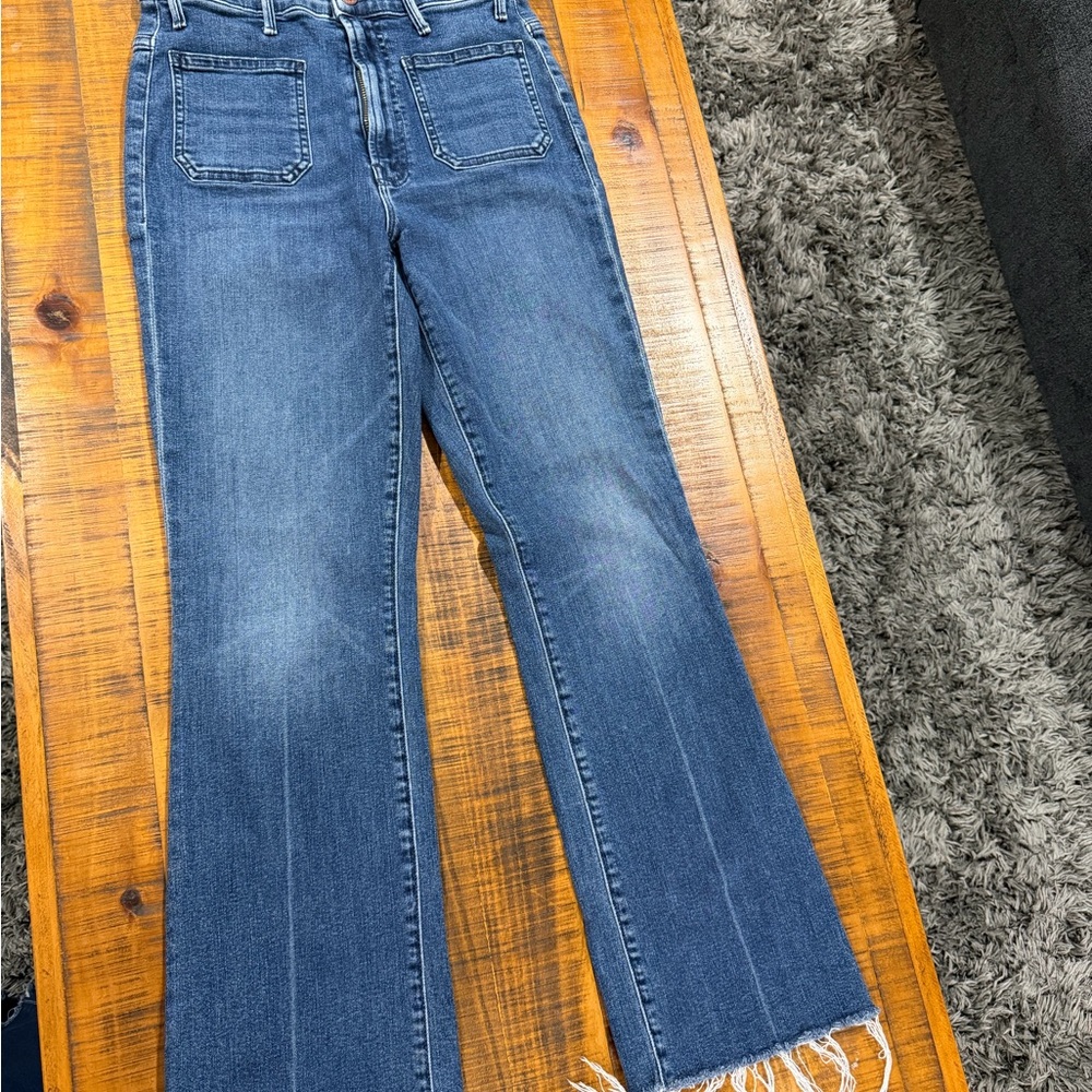 Women's Mother Hustler Patch Pocket Ankle Fry Jeans
